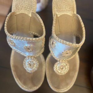 Jack Rogers Marabella Wedge Gold Size 7